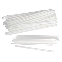 SafePro STRC, 7.75-Inch Clear Individually Wrapped Jambo Stirrers, Disposable Cocktail Cold Beverage Plastic Drinking Straws (500)