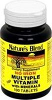 Nature's Blend Multiple Vitamin with Minerals No Iron 100 Tabs