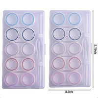 Colored Contact Lens Case, Contact Lens Organizer Case with Carrying Travel Holder -10 Pack