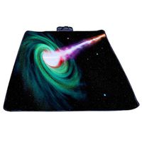 Lazapa Multiple Sizes Waterproof Outdoor Picnic Blanket, Black Hole Laser Print Carpet Sandproof Waterproof Anti Sand Beach Mat for Festival Camping Hiking Grass Travelling