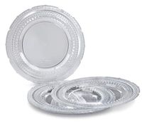 " OCCASIONS" 240 Plates Pack, Extra Heavyweight Vintage Wedding Party Disposable Plastic Plates (7'' Dessert Plate, Chateau Clear)