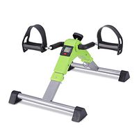 Folding Exercise Bike Portable Pedal Exerciser with Electronic Display and Adjustable Resistance,Green
