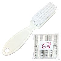 Beauticom® (Pack of 20 Pieces) White Scrub Brush with Handle for use on Nails Brush, Cleaning Brush, Manicure Brush, Sanitize Brush, General Use Brush