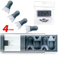 Reusable Pressure Reducing Silicone Ear Plugs - Waterproof Noise Reduction Earplugs for Sleeping, Flying, Swimming, Snoring, Concerts, Motorcycles, Shooting, 4 Pairs with Travel Box by Soothway