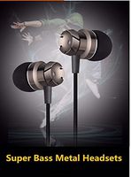 Turbo Design Metal in-Ear Earbuds,Stereo Super Bass, Handsfree with Mic High Sound Quality (Black)