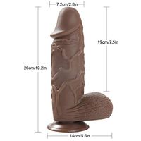 GLUSa 10inch Super Big Size Realistic Dildo, 2.5Inch Huge Penis Suction Cup for Hands-Free Play Jeans Sunglass