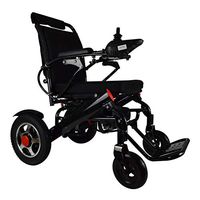New Lightweight Electric Wheelchair Folding Remote Control Electric Wheelchair Motorized Electric Power Wheelchair, FDA Approved Power Wheelchair (Black)