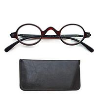 Boomer Eyeware Stylish The Professor Vintage Designer Round Reading Glasses for Men & Women, 2.25, Red