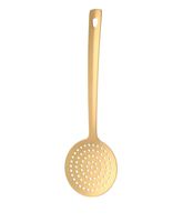 Skimmer Spoon, BuyGo Gold Slotted Spoon Strainer Ladle Stainless Steel Cooking Utensil, Comfortable Grip Design