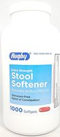 Rugby Stool Softener Docusate 250mg Softgels 1000 Count per Bottle