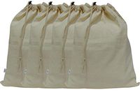 Pure Cotton Drawstring Breathable Multipurpose Storage Premium Bags Pouch ~ Heavy Duty, Washable Food Storage, Drawstring (13"x 15") 4 Pack