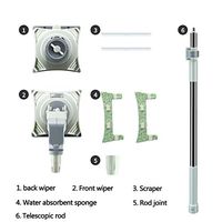 SHYS Double-Sided Magnetic Glass Cleaner, Telescopic Window Washing Equipment for Glass Thickness of 5-35mm with Magnetic Adjustment