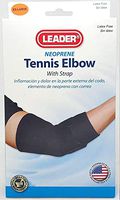 SS4915021 - Leader Neoprene Tennis Elbow with Strap, Black, Large