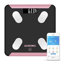 Daily necessities LTD Digital Bathroom Electronic Scales, LCD Display 5mm Tempered Glass Precision Electronic Scale, Portable Rollover Body Scales, Automatic Power-on and Shutdown up to 180KG