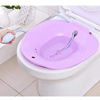 Sitz Baths Over The Toilet Perineal Soaking Bath for Hemorrhoidal Relief for Elderly Pregnant Women Avoid Squatting 38.5x36.5x11cm,Purple