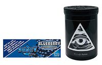 Herb Airtight Container Fresh Kettle with Juicy Jay's Blueberry 1.25 Flavored Hemp Rolling Papers 1 Count DC Crafts Nation- Illuminati