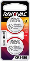 Rayovac CR2450 Battery, 3V Lithium Coin Cell CR2450 Batteries (2 Battery Count)