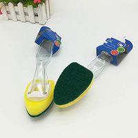 1+1 Dish Wand Heavy Duty Dish Washing Sponge Brush for Home Kitchen Sink Cleaning Brush