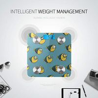 Bluetooth Weight Scale Cartoon Cute Funny Yellow Fish Bathroom Scale Bluetooth Body Fat Composition Monitor Analyzer with Smartphone App for Body Management-396 Lbs
