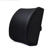 HAPPYX Lumbar Support Pillow, Memory Foam Support Back Cushion Back Pain Relief Improves Posture Ergonomic Design Fits Most Seats