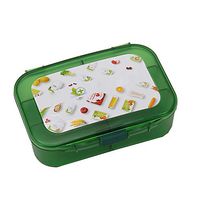 XIHAA Six Girds Pill Box Safety Lock Portable Plastic Notebook Pill Box with Leather Wallet