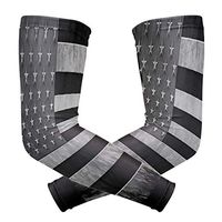ZZKKO Retro American Flag Cooling Arm Sleeves Cover Uv Sun Protection for Men Women Running Golf Cycling Arm Warmer Sleeves 1 Pair