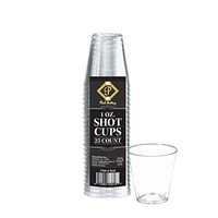Posh Setting Plastic Shot Glasses 1oz Clear Hard Plastic Shot Glass, Tasting Cups 200 count