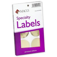 Maco OS720 Gold Notarial Seals, Self-Adhesive, 2" Diameter, 42 Per Box - 2 Boxes (84 Labels)