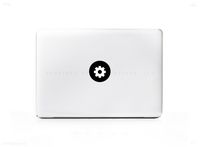 Gear in Circle Sticker Decal For MacBook Pro, PC, Laptop, Window, Car, or Wall