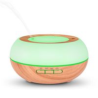 Diffuser for Essential Oils and Humidifier for Bedroom Cool Mist Ultrasonic Aromatherapy Fragrance Oil Diffuser with 7 Color LED Lights Office Home Baby Yoga Spa 300ml Wood Grain
