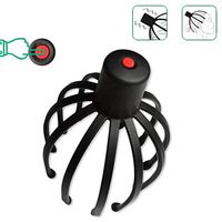 JOHNLOUISE Scalp Massager,Electric Scalp Massager with 2 Vibration Modes and Auto-Off Function, Hands-Free USB Rechargeable Head Massager for Deep Relaxation and Blood Circulation (Black)