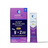 Liquid I.V. Sleep, Clean Sleep Support, Fast Acting, Natural Melatonin, L-theanine, Valerian Root, Sleep Aid (Blueberry Lavender, 10)