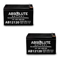 2 Pack 12V 12AH F2 SLA Battery for Mega Motion Travel Pal 3-Wheel MM111B