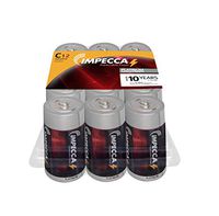 IMPECCA All Purpose Alkaline C Batteries- Platinum Series |High Performance| Long Lasting Shelf Life| Leak Resistant| (12 Pack)