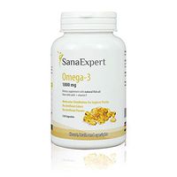 SanaExpert Omega-3 *International BestSeller* Fish Oil Supplement, 1000 mg, Highly Concentrated Fish Oil Capsules, Vitamin E, DHA and EPA, 120 Softgels *Now in The US*