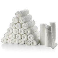 Gauze Bandage Rolls - Pack of 24, 4” x 4 Yards Per Roll of Medical Grade Gauze Bandage and Stretch Bandage Wrapping for Dressing All Types of Wounds and First Aid Kit by MEDca