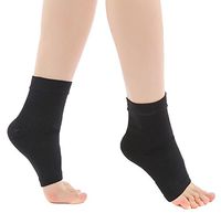 ieasysexy Flexible Foot Sleeves Ankle Support Sleeve Foot Arch Support Compression Sock for Men and Women Best Plantar Fasciitis Heel/Ankle and Arch Support/Pain Relief (Black, Size M(7.4"-9.4"))