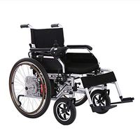 HDWY Dual Function Foldable Power Wheelchair, Li-Ion Battery Drive, Or Use As Manual Wheelchair with Electric Safe and Easy to Drive