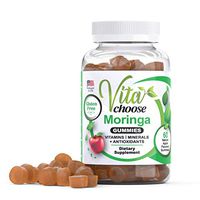 Vita Choose Moringa Capsules – Organic Supplement, Non-GMO, Unfiltered Moringa Leaf Powder Extract - Pure Herbal Formula of Minerals, Vitamins, Antioxidants - Apple Flavored Moringa Oleifera - 60 CT