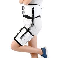 NACHEN Hip Fixation Brace Orthosis Extension Stent Thigh Fractures Corrective Protective Gear Support,White,Leftleg