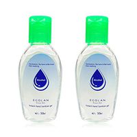 Beuya 2 Bottles 50ml Instant Hand Sanitizer Gel, Non-Rinse Hand Sanitizer Gel, Portable Antibacterial Hygiene Hand Soap Gel