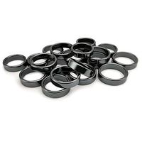 Morchic Hematite Stone Flat Band Rings for Womens Mens Unisex, Anxiety Balance Root Chakra 6mm Thick (Pack of 20 Pcs Mixed Size)