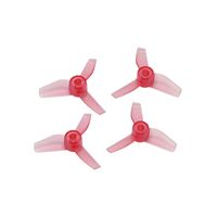 Rakonheli 31mm 3 Blade Clear Propeller (2CW+2CCW; 0.8mm Shaft) (Red) - Blade Inductrix/FPV