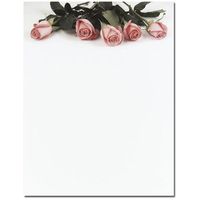Pink Rose Petals Letterhead