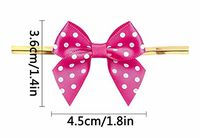 Deeppink Gift Bows,Twist Tie Bows for Bakery Candy Lollipop Cello Bag (50 Pack)