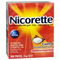 NICORETTE Gum Cinnamon 2MG 100EA GLAXO SMITHKLINE Consumer