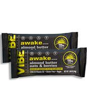 ViBE Infusion Awake Protein Energy Bar, Almond Butter Oats and Berries, 14 Grams of Plant Based Protein, with Caffeine, No Dairy, Soy or Gluten, Vegan, 12 Pack 1.9 Ounce