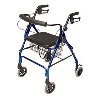Rollator, Loop Brake Blue 300Lb Capacity, 1 ea