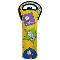GUHurieir Snoopy and Its Friends Novelty Colorful Eye Attract Wine Bottle Bags Party Gift Wedding Bags