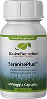 Native Remedies SerenitePlus - Natural Herbal Supplement for Sustained Restful Sleep with Valerian, Melatonin and 5-HTP - 60 Veggie Caps